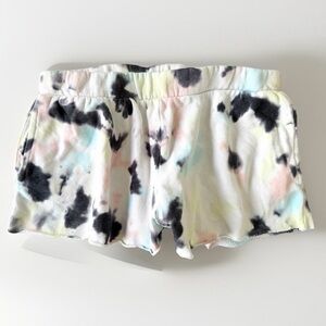 Women’s Lounge Sweat Shorts Size S High Rise Pull On Short Tie Dye Relaxed Fit